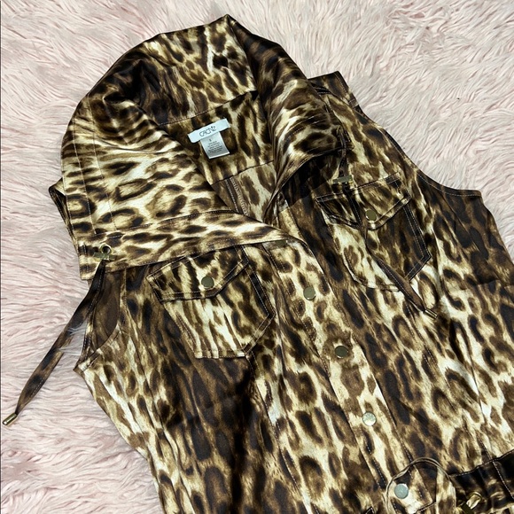 Cache Leopard Print Utility Romper – Size Small - Picture 3 of 8